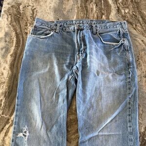 American Eagle Outfitters Men's Light Blue Relaxed Jeans